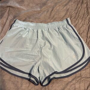 Nike Women's Gray and Black Athletic Shorts